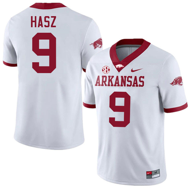 Luke Hasz Arkansas Jersey,Arkansas Razorbacks #9 Luke Hasz Jersey Youth College-White